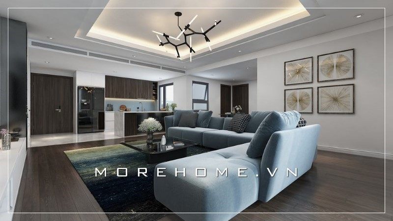 Mẫu sofa phòng khách đẹp mang phong cách thiết kế hiện đại góp phần tôn thêm giá trị thẩm mỹ cho không gian sống của gia đình.